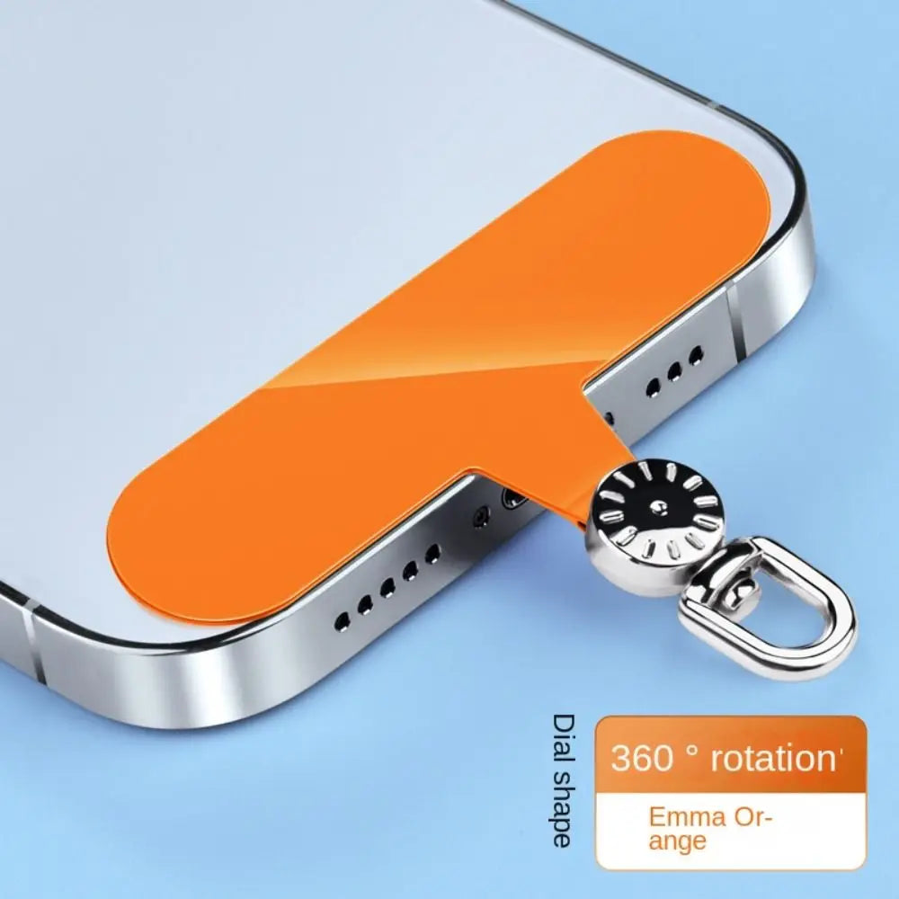 Luxury 360° Rotatable Phone Lanyard Gasket Hanging Cord TPR Metal Phone Patch Metal Ultra Thin Phone Card Clip Replacement