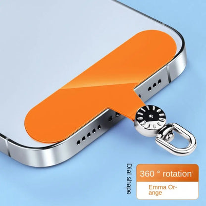 Luxury 360° Rotatable Phone Lanyard Gasket Hanging Cord TPR Metal Phone Patch Metal Ultra Thin Phone Card Clip Replacement