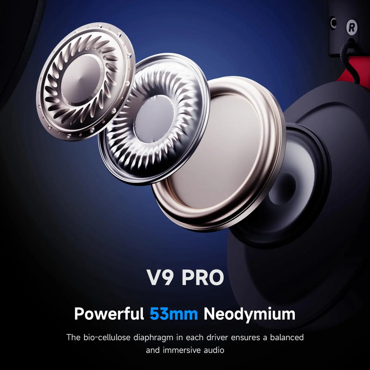 MCHOSE V9 Pro Wireless Gaming Headset Surround Sound Headphones Noise Canceling Mic Low Latency Lightweight for PS5 PC SWITCH
