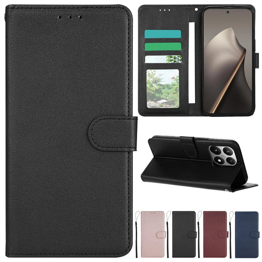 Wallet With Card Slot Kickstand Magnetic Flip Leather Case For Xiaomi 15T M7 Pro 5G C75 X7 X6 C65 Redmi 15 15C Shockproof Cover