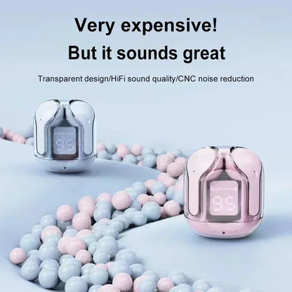 Wireless Bluetooth Headphones Tws in -ear Wireless Earphones with Microphone Led Display for Call Game Music Sports