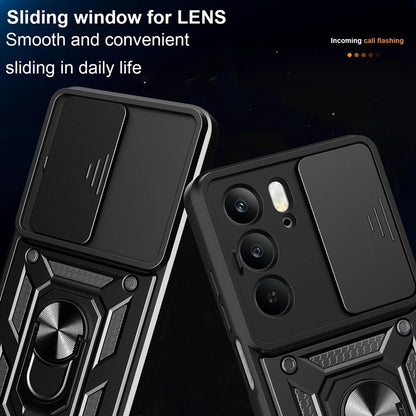Magnetic Ring Holder Armor Case for OPPO Realme C75 C 75 RealmeC75 4G Slide Camera Protect Cover For Realme 14X 14 X Realme14X