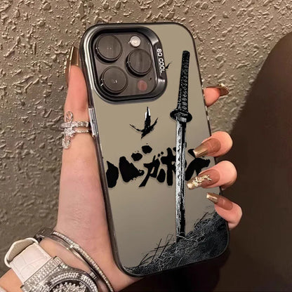 Case for iPhone SE4 16E 16 15 14 13 12 11 Pro Max XS X XR Plus 8 7 SE 2020 Japanese Comics Vagabond Samurai Plating Matte Cover
