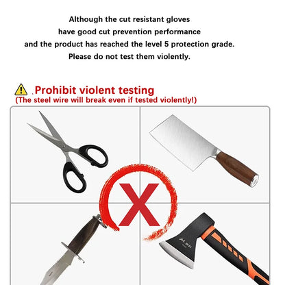 Security Protection Anti-Cut Gloves, Cut proof, stab resistant, stainless steel wire, metal mesh, butcher  work