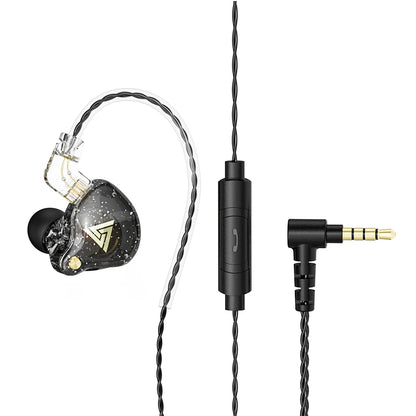 QKZ AK6/AERS/AK6 PRO Wired Headphones Dual Drive HiFi Earphone with Mic 3.5mm Sport Running Music Earbuds Bass Stereo Headset