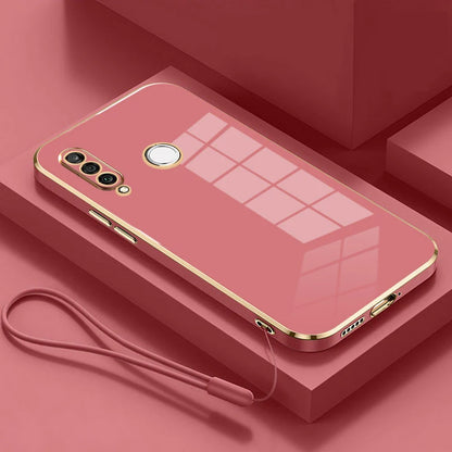 For Huawei P30 lite Case Luxury Square Plating Huawei Nova 4E Phone Case ShockProof Silicone Back Cover Fundas