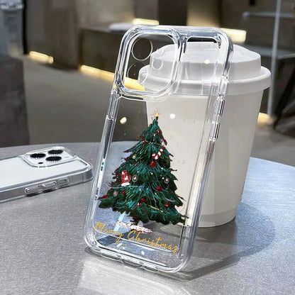 Merry Christmas Tree Santa Claus Phone Case For IPhone 17 Air 16 16E 15 14 Plus 13 12 11 Pro Max Case X XS XR 7 8 Plus Cover