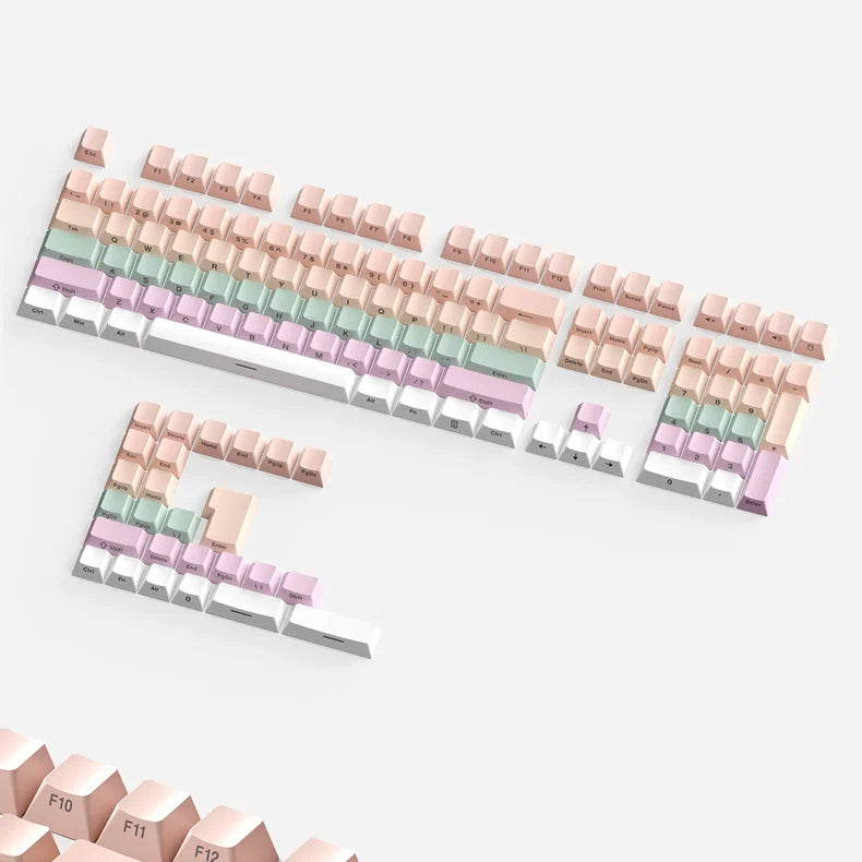 PBT Keycaps Side Print Keycap Set Double Shot Shine Through Custom Keycaps Cherry Profile For Mechanical Keyboard Keycap