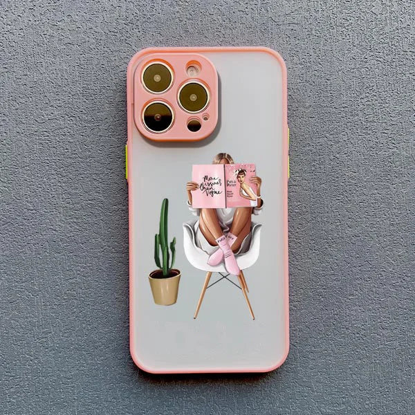 Girl Women Coffee Miss Phone Case For iphone 16 12 11 14 13 15 Pro Max X XS XR SE 2020 7 8 Plus Fashion Lady High Heel Covers