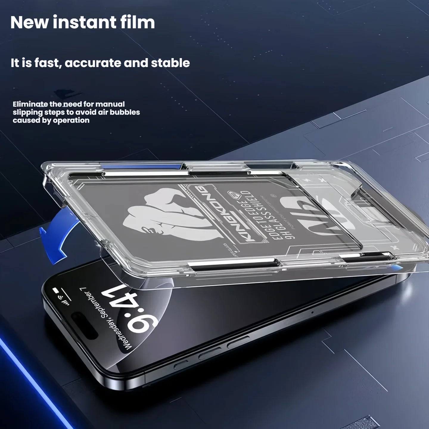 Tempered Glass Screen Protector for iPhone 17/16/15 Pro Gorilla Dust-Free Case Full-Screen Anti-Shatter & Dust-Pro