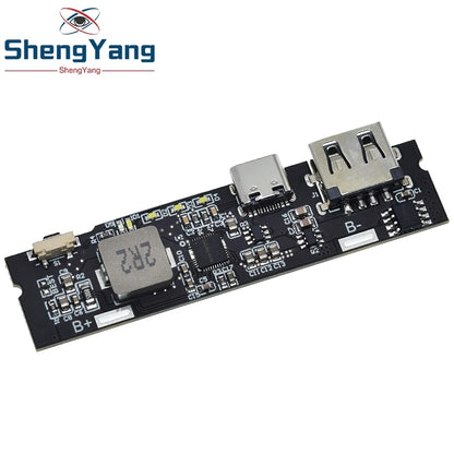 1/2/5PCS TZT QC3.0 QC2.0 Dual USB 18W Type-C USB SW6106PD Fast Charge Mobile Power Bank 18650 Charging Module With Indicator