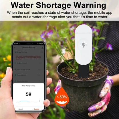 Tuya Zigbee Temperature Humidity Moisture Detector Smart Soil Tester Moisture Sensor Phone App RealTime Monitor for Home Garden