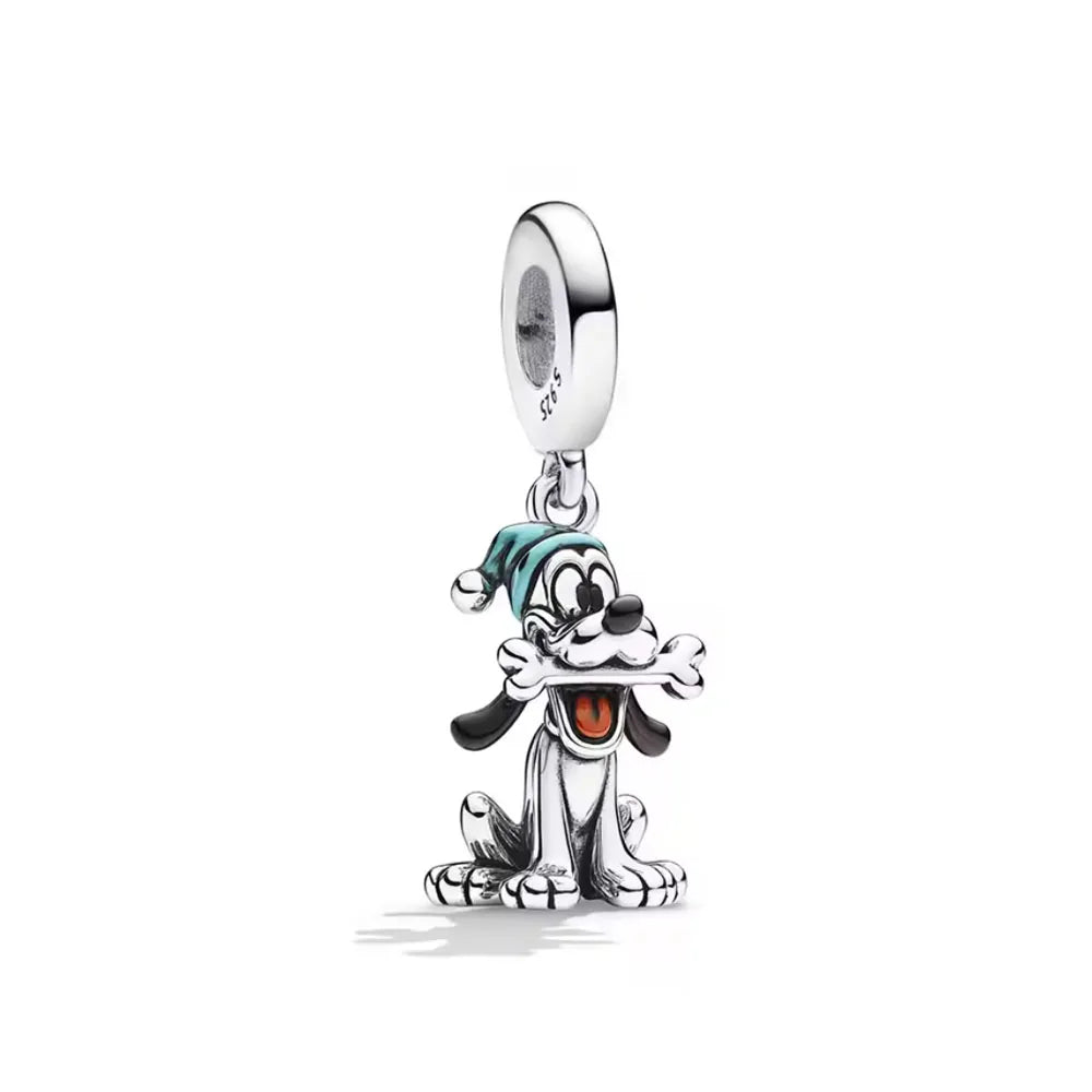 Fashionable 925 Silver Cartoon Beads Compatible with European Bracelet Koala Rabbit Mouse Princess Anime Beads DIY Jewelry Gift