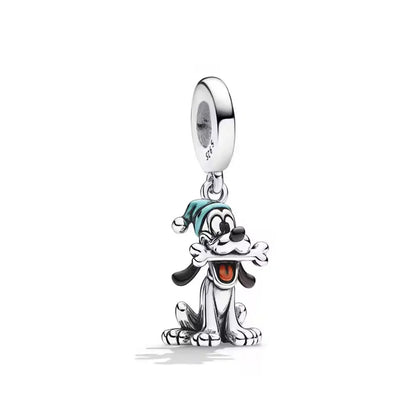 Fashionable 925 Silver Cartoon Beads Compatible with European Bracelet Koala Rabbit Mouse Princess Anime Beads DIY Jewelry Gift