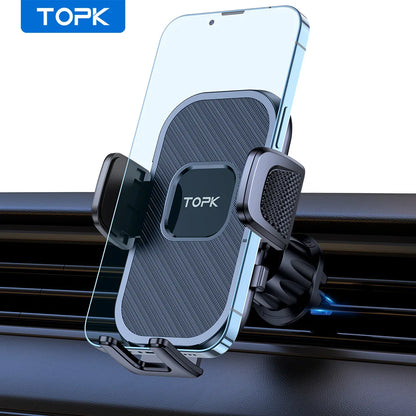 TOPK Car Phone Holder Universal Phone Mount for Car with Hook Clip Air Vent Car Mount 360° Rotation Universal Mobile Phone Mount