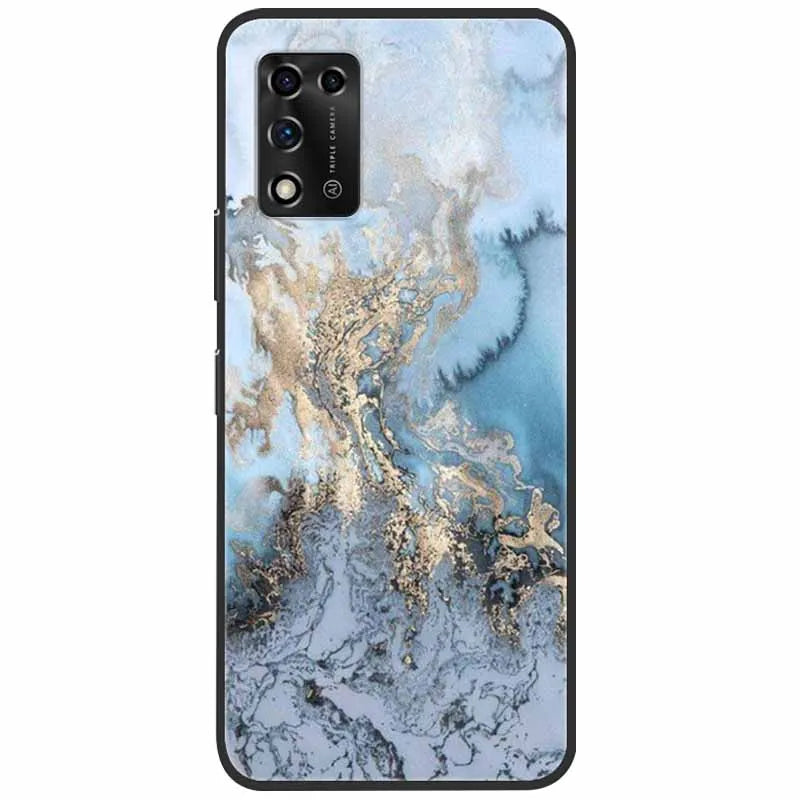 For ZTE Libero 5G II Case Marble Soft Silicone Protective Back Covers for ZTE Libero 5G III A202ZT 2022 5GIII Flower Coque TPU