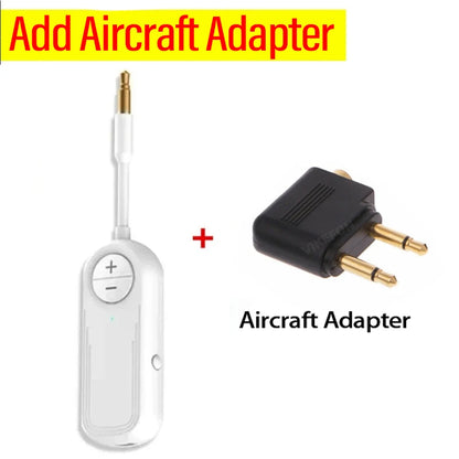 Bluetooth 5.3 Audio Transmitter and Receiver 2 in 1 Wireless 3.5mm Aux Audio Adapter Transmitter for TV Aircraft Car Headphones