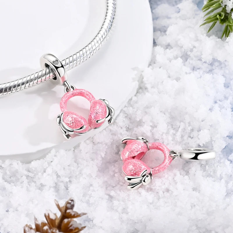 New IN 925 Sterling Silver Charms Beads Headphones Snail Fox Rose Pendant Jewelry Fit Original Bracelet For Women DIY Gift