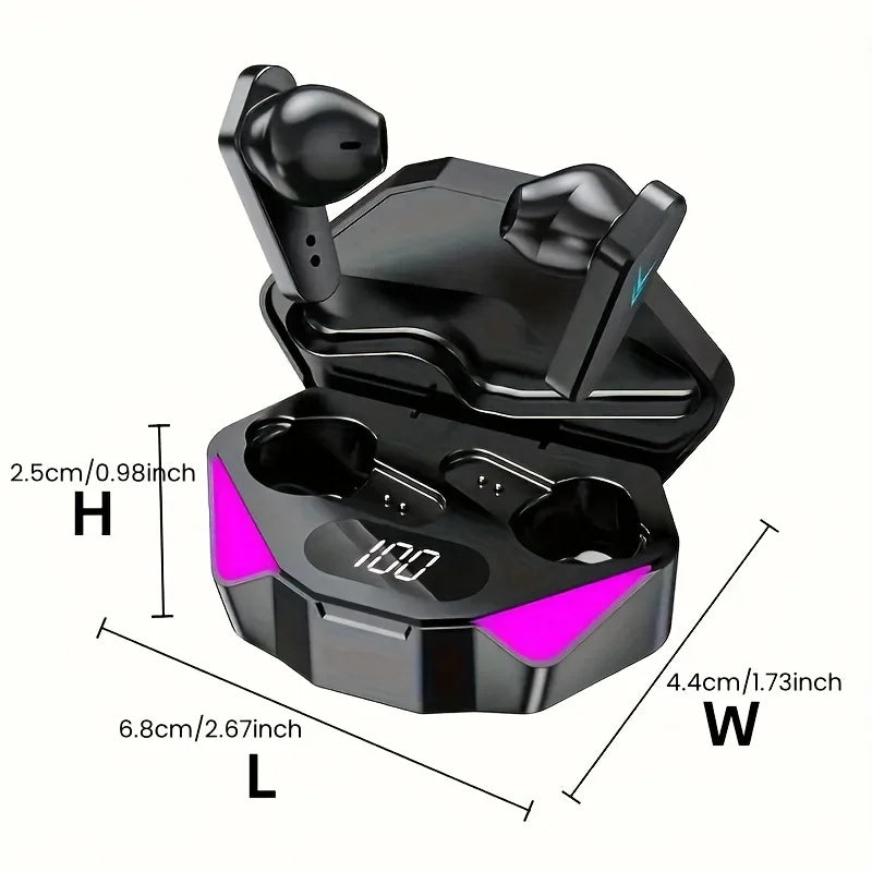 X15 TWS Wireless Bluetooth Headset LED Display Gamer Earbuds with Mic Wireless Headphones Noise Cancelling Bluetooth Earphones