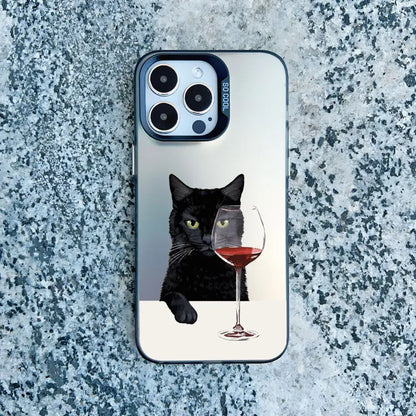 Funny Cat Daily Life Phone Case For iPhone 11 17 12 14 Pro Max Cases 16 13 15 Pro Max 13 Mini 15 Plus Shockproof Laser Covers