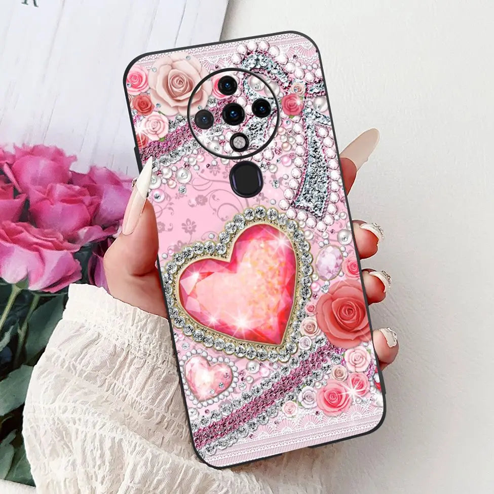 6.8'' For Tecno Spark6 KE7 Back Cover For Techno Spark 6 Case Shockproof Luxury Cute Cartoon Funny Cool Silicone Bumper Funda