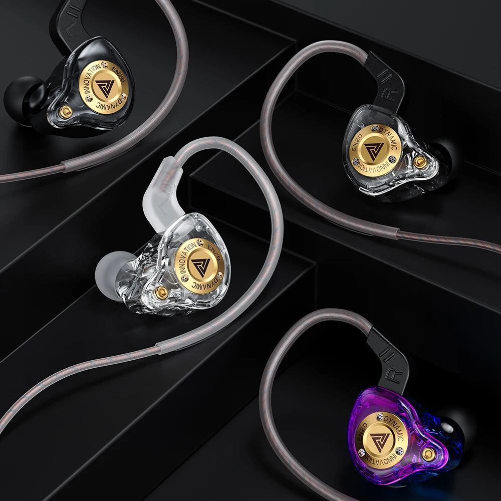 QKZ 15D Dynamic Surround Sound Dual Dynamic Drive Earphones In-Ear Headphones Noise Cancelling Stereo Music Sport Game Headsets