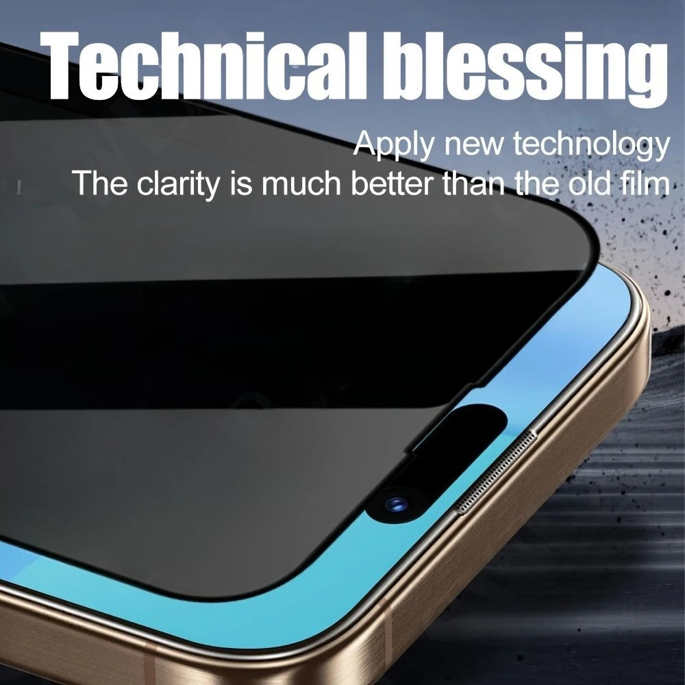 3Pcs Anti Spy Screen Protector for iPhone 17 16 15 14 Pro Max 16 15 Plus 13 12 11 Pro 17 Air XR XS Full Cover Protective Glass