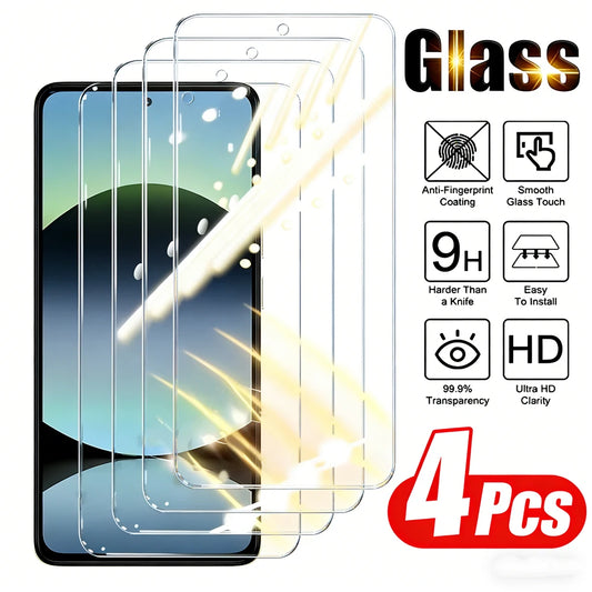 For Xiaomi Redmi Note 13 4G&5G Note 13 Pro 4G&5G Note 14S Full Cover Screen Protector Glass 4pcs 9H Tempered Glass For Redmi
