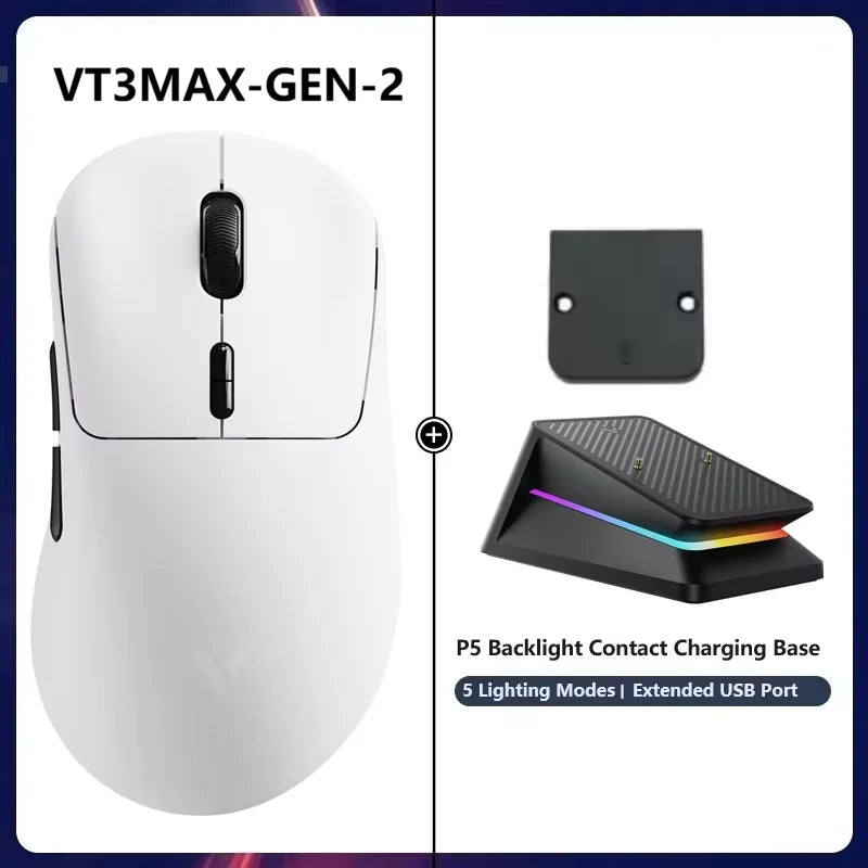 Rapoo VT3 GEN-2 Wireless Gaming Mouse 53g Lightweight 8KHz Polling Rate 26000DPI 10 Programmable Buttons Optical Sensor