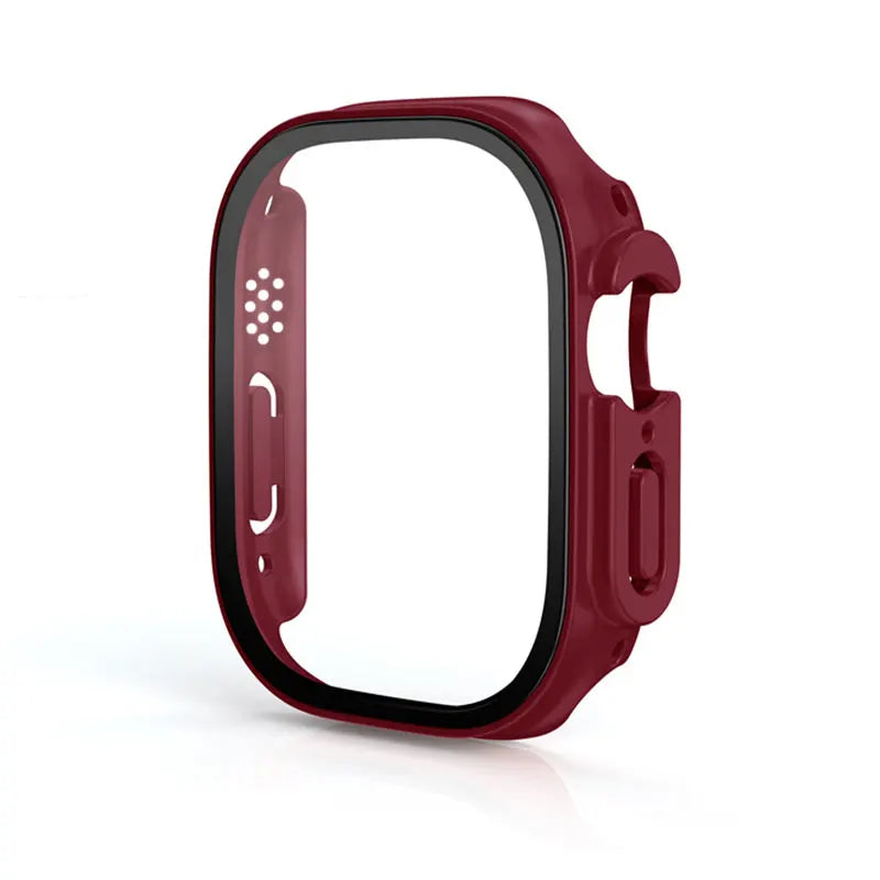 Glass+case For Apple Watch Ultra 49mm strap smartwatch PC Bumper+Screen Protector Tempered Cover iwatch series band Accessories