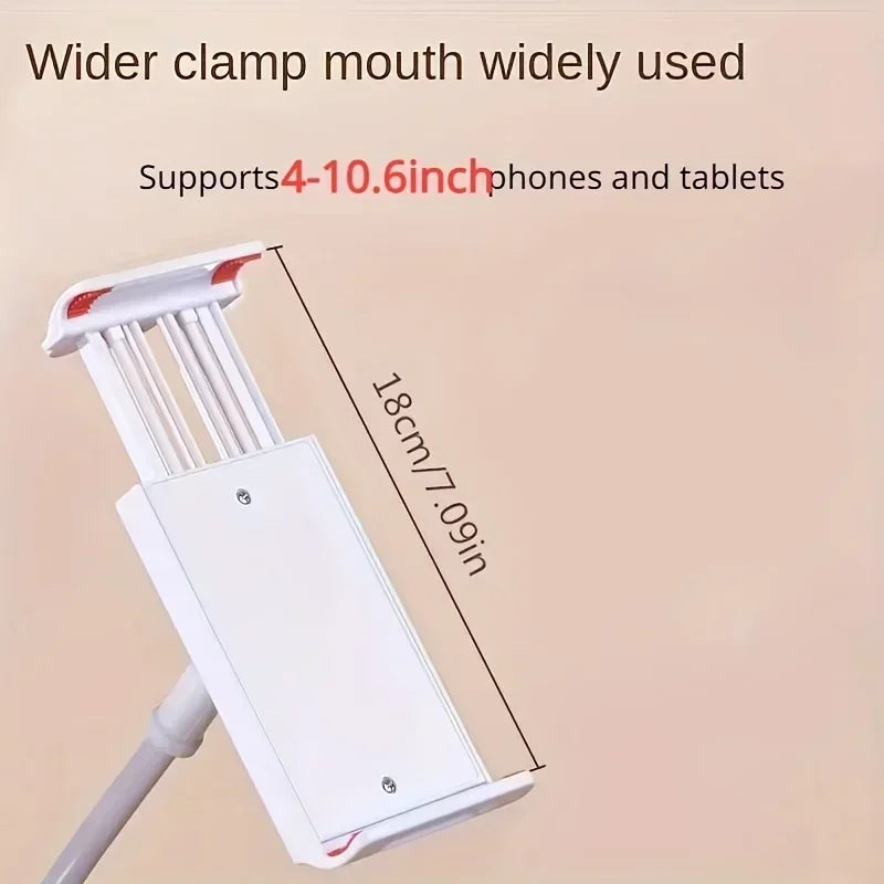 Ultra Stable 18MM Thick Gooseneck Phone Holder 360° Adjustable Tablet Mount Universal Lazy Stand for Devices Bed Desk Office