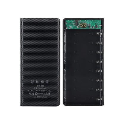 DIY 8*18650 Battery Power Bank Case 20000mAh solder-free sheath DIY power bank housing kit digital tube display