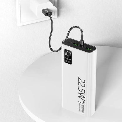Power Bank 20000mAh Com Tela LCD Carregamento Rápido 2 Portas USB Para Celular Viagem E Uso Diário Portátil