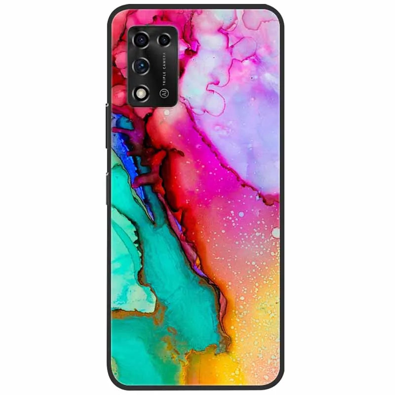 For ZTE Libero 5G II Case Marble Soft Silicone Protective Back Covers for ZTE Libero 5G III A202ZT 2022 5GIII Flower Coque TPU