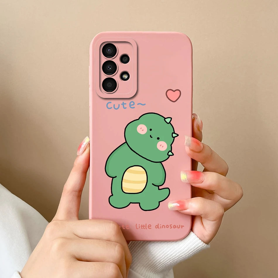 Case For Samsung Galaxy A13 A 13 4G 5G New Design Soft Liquid Silicone Full Coverage Back Cover Anti Slip Shockproof Bumper Capa