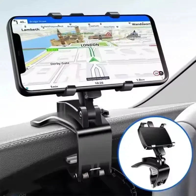 Universal 360 Degree Rotation Car Phone Holder GPS Bracket Dashboard Clip Mount Mobile Stand for iPhone