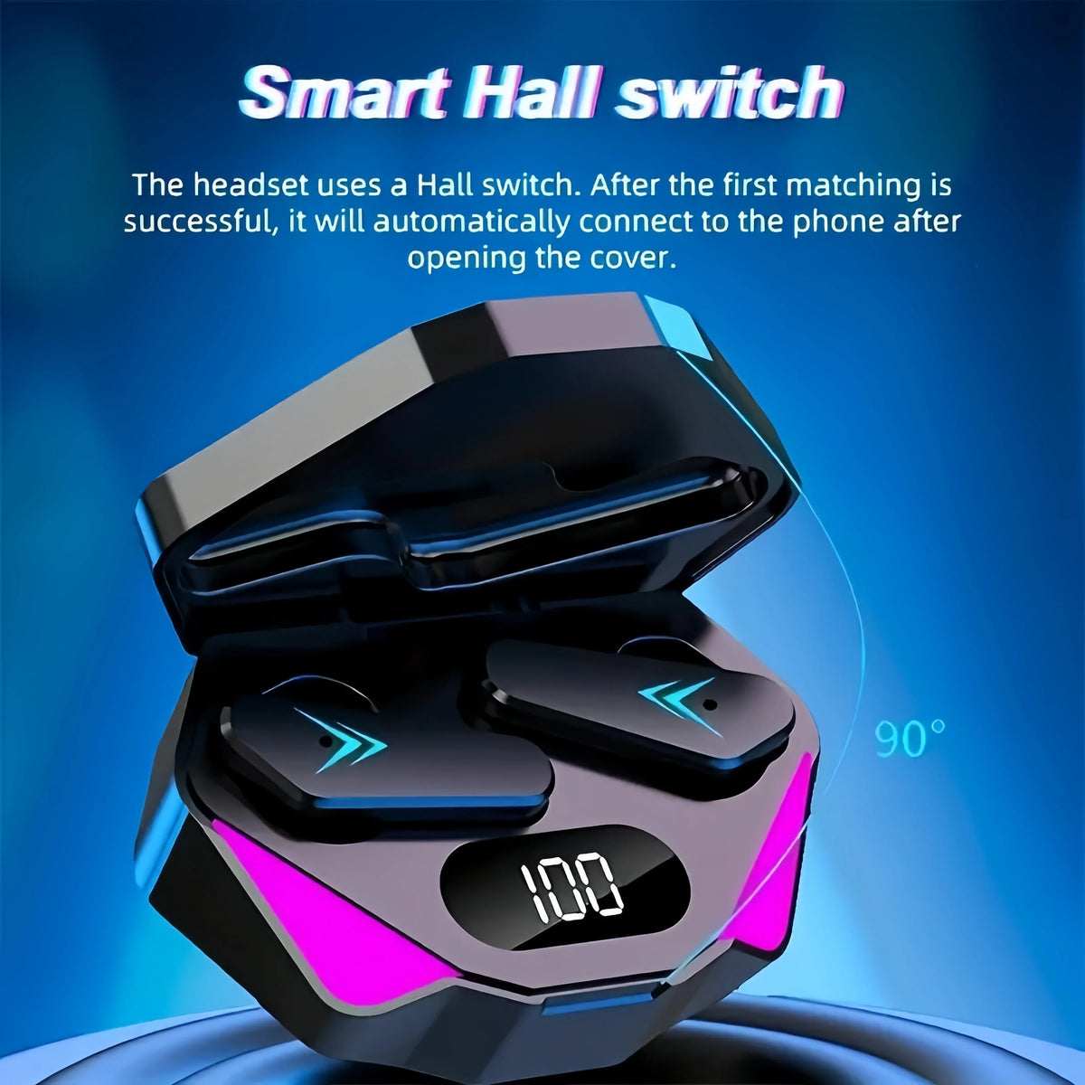 X15 TWS Wireless Bluetooth Headset LED Display Gamer Earbuds with Mic Wireless Headphones Noise Cancelling Bluetooth Earphones
