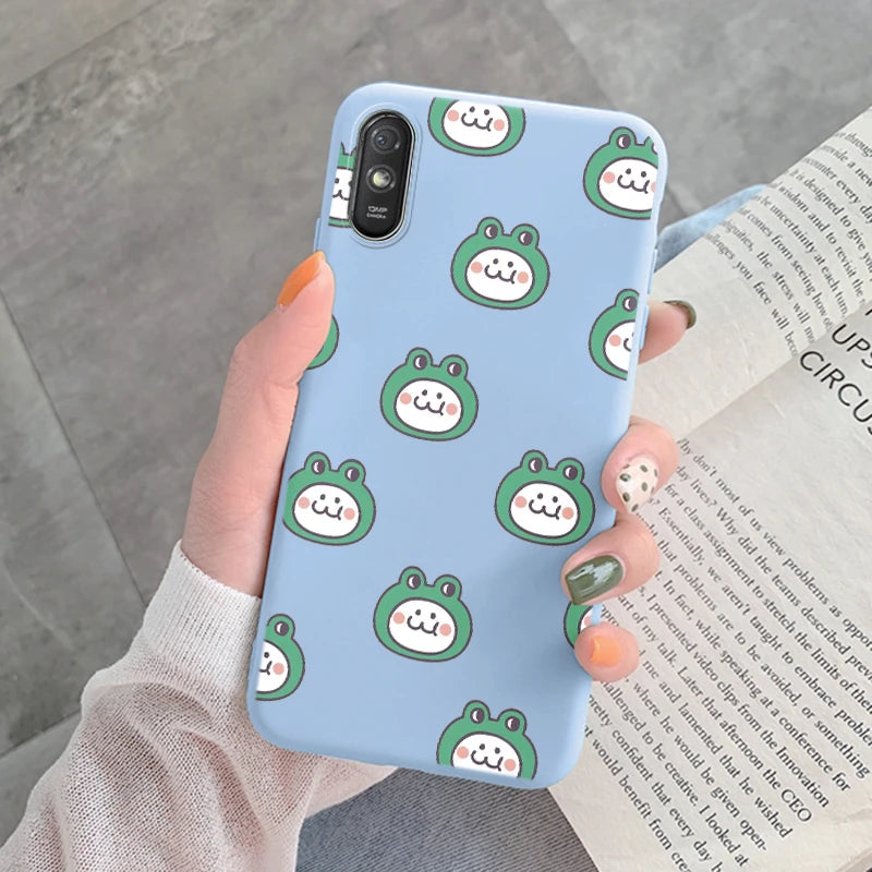 For Redmi 9AT 9A 9at Back Cover Protective Case Soft Silicone Cute Cartoon Cat Frog Funda Phone Case For Xiaomi Redmi 9C 13C 14C