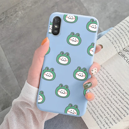 For Redmi 9AT 9A 9at Back Cover Protective Case Soft Silicone Cute Cartoon Cat Frog Funda Phone Case For Xiaomi Redmi 9C 13C 14C
