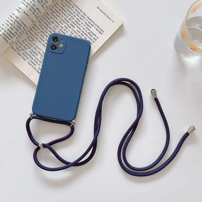 Crossbody Lanyard Phone Case For VIVO V30E V40 SE Lite V27E V25 Y21 Y33S Y22 Y53S Y35 Y36 Y38 Y28 Necklace Strap Rope Cover