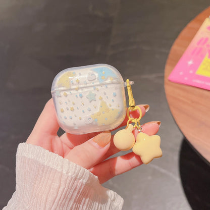 Case For 2025 New AirPods Pro3 4 3 2 1 Pro 2 Case TPU Cute DIY Star Butterfly Flower Dog Earphone Protective Cover With Pendant