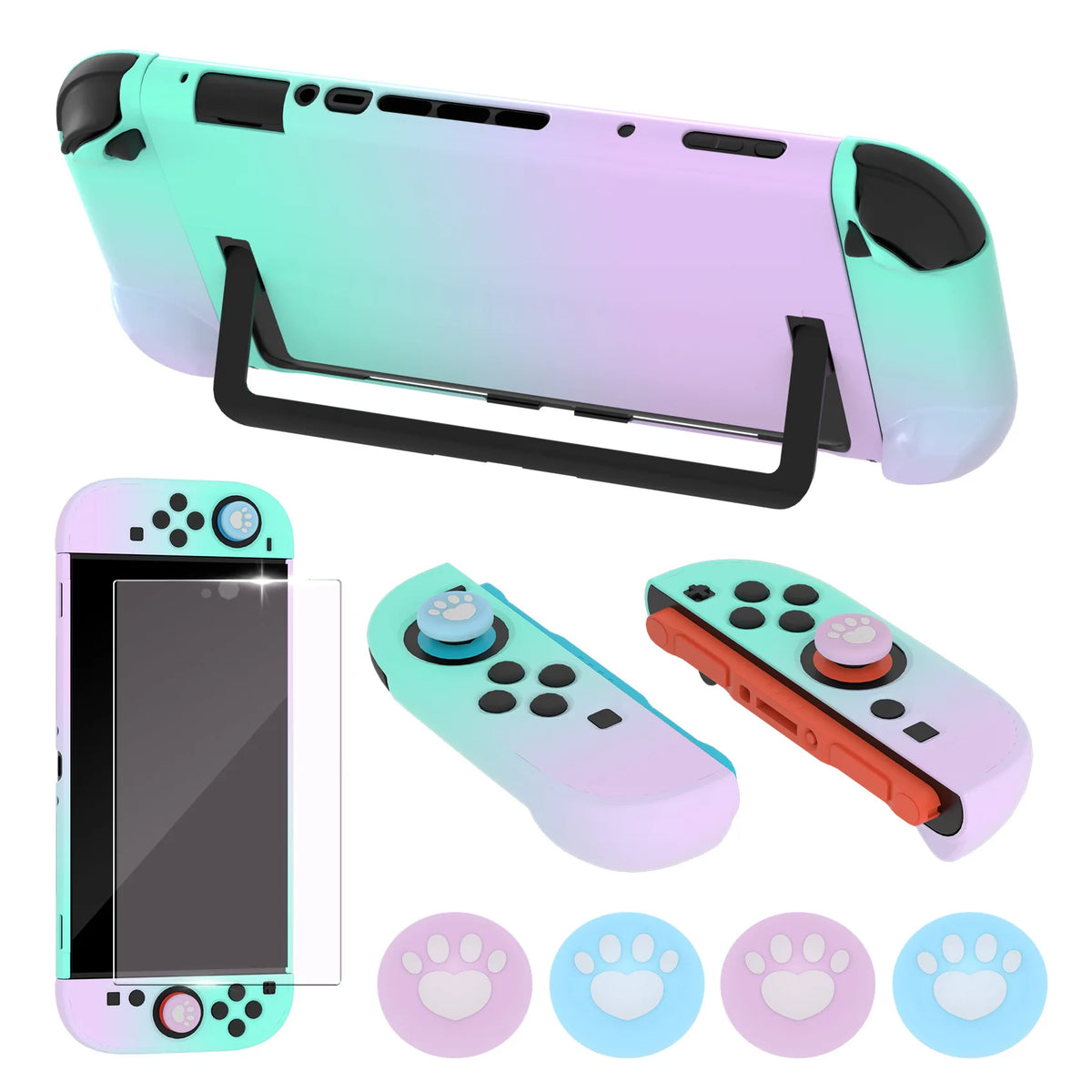 New Skin-friendly Shell For Switch 2 Protective Cover With Screen protector Joystick Caps JoyCon Controller Game Accessories
