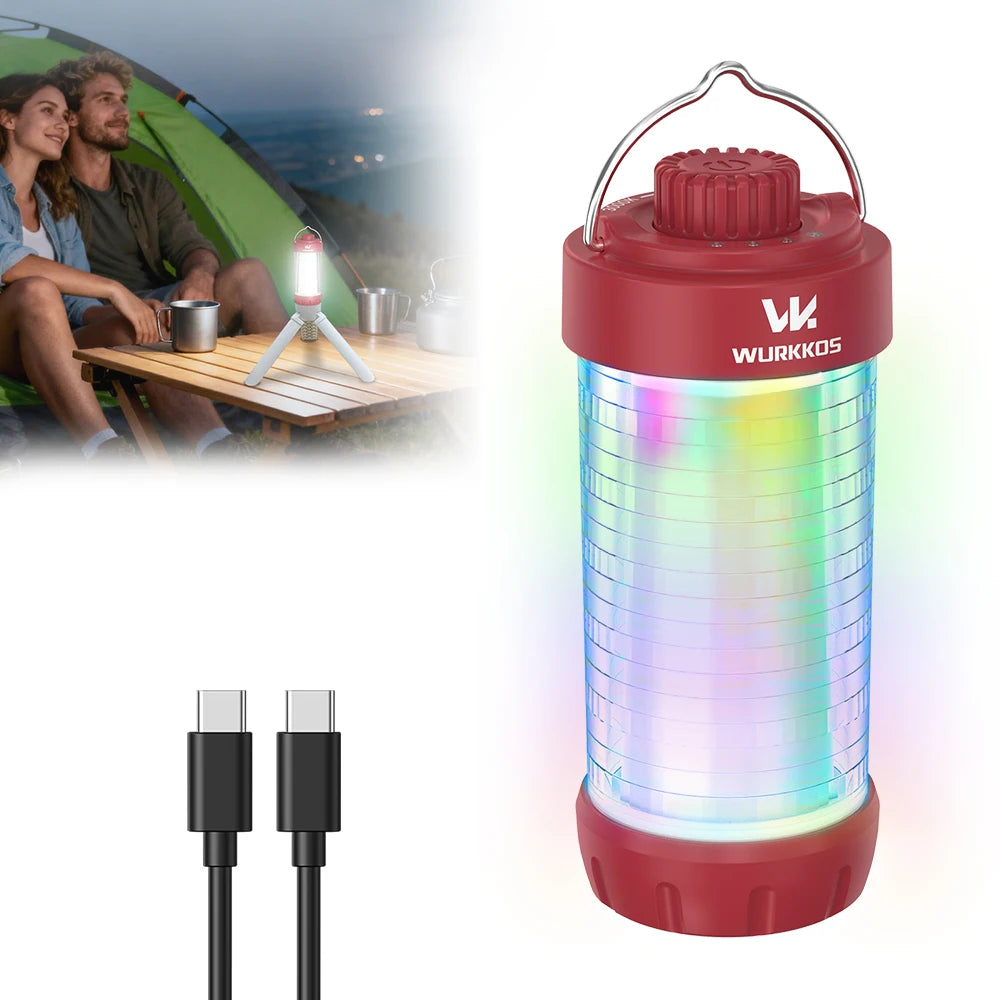 Wurkkos CL01 550LM RGB 550LM Rechargeable LED Flashlig Camping Lantern Power Bank Magnetic Work Light Rechargeable Waterproof