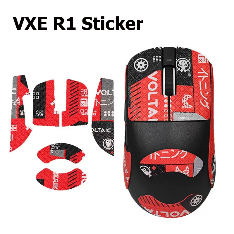 VXE R1 Mouse Sticker Grip Tape Skate Handmade Sticker Non Slip Suck Sweat For VXE R1 Wireless Mouse