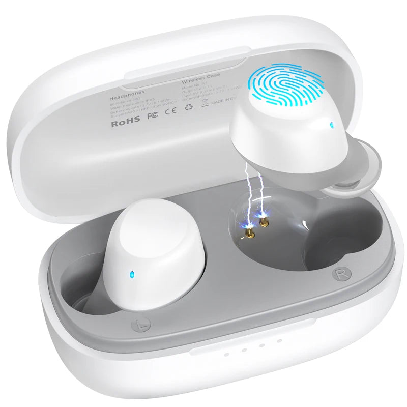 TOZO A1 Bluetooth Earphones,  Wireless Earbuds Immersive Sound Long Distance Connection Headphones Ultra Lightweight,Black