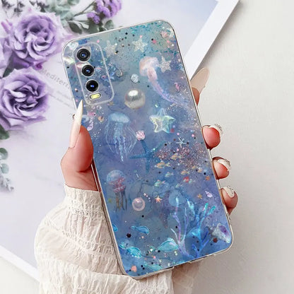 Soft Clear Siliocne Cover For Vivo V2027 V2028 V2029 Phone Case Vivo Y11s Y12s Y20 Y20s Y20i Y20G Cartoon Animals Flower Coque