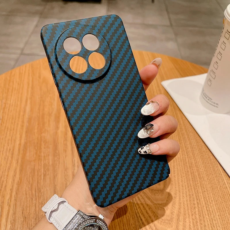 Carbon Fiber Case For Oneplus 13R Ultra Thin Hard PC Shell Anti Fingerprint Heat Dissipation Back Protection Fundas One plus 13