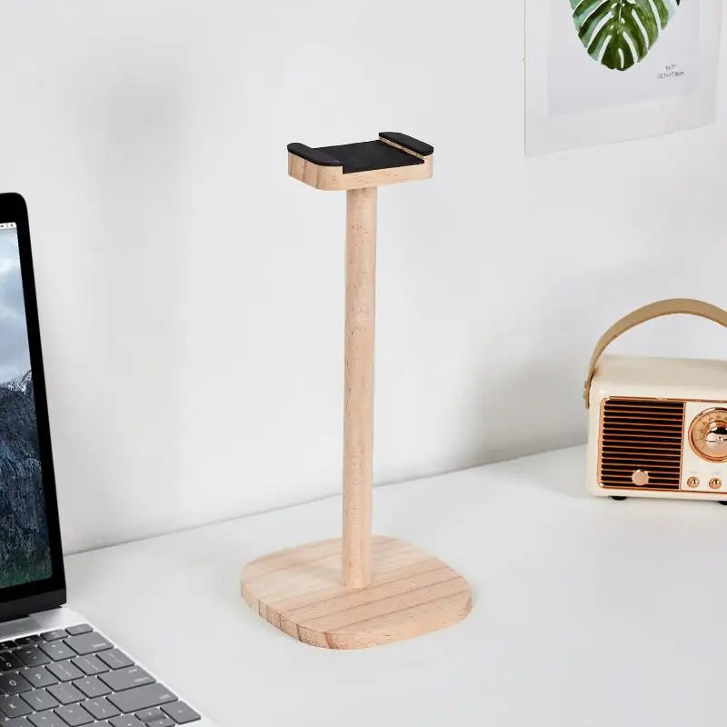 ♥Natural Wood Headphone Stand With Stable Base For Gaming/Over-Ear Headphones