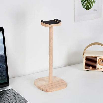 ♥Natural Wood Headphone Stand With Stable Base For Gaming/Over-Ear Headphones