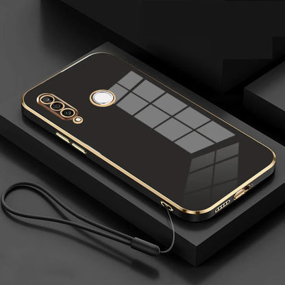 For Huawei P30 lite Case Luxury Square Plating Huawei Nova 4E Phone Case ShockProof Silicone Back Cover Fundas